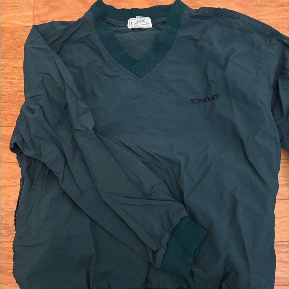 Izod Green Windbreaker